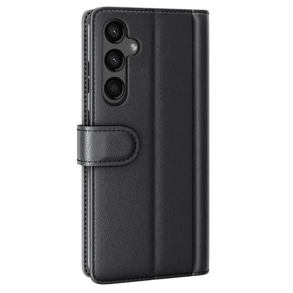 Äkta Läderfodral Samsung Galaxy A15 Svart