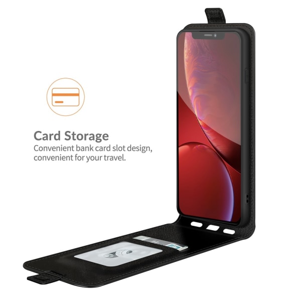 Flip Cover Læder iPhone 13 Pro Sort