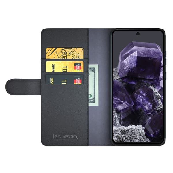 Ægte læderetui Google Pixel 8 Sort