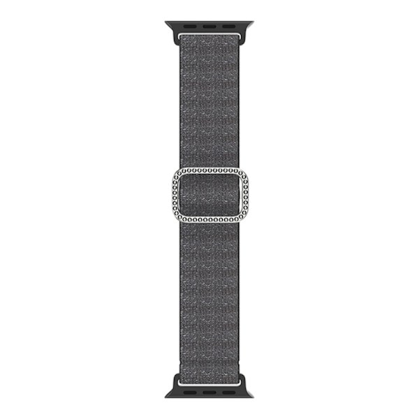 Elastisk Nylonrem Apple Watch 45mm Series 9 Glitter Sort