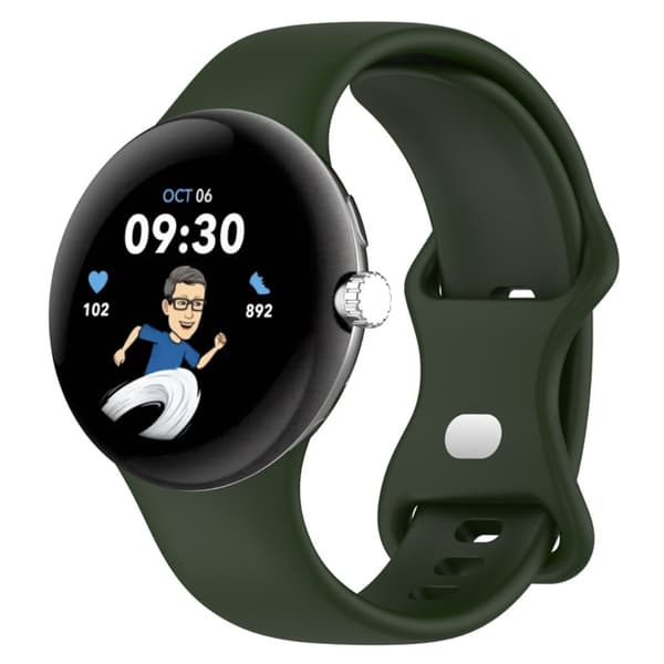 Silikoniranneke Google Pixel Watch Vihreä