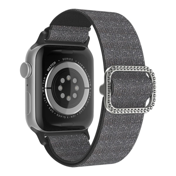 Elastiskt Nylonarmband Apple Watch Ultra 2 49mm Glitter Svart