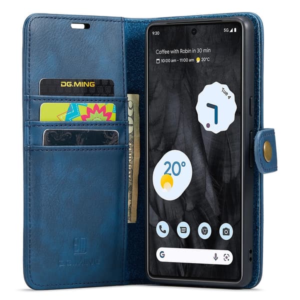 DG.MING 2-i-1 Magnetiskt Plånboksfodral Google Pixel 8 Pro Blå
