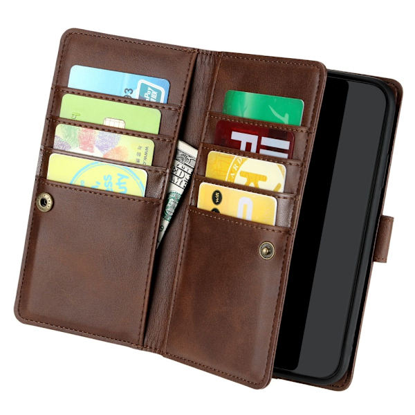 Plånboksfodral Multi-Slot iPhone 14 Pro Brun