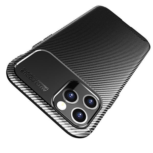 Carbon Shockproof TPU Case iPhone 12 Pro Max Black