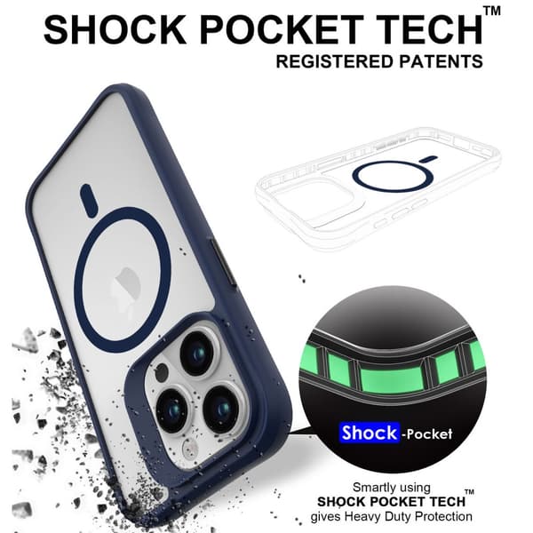 Magnetisk MagSafe Skal iPhone 16 Pro Blå