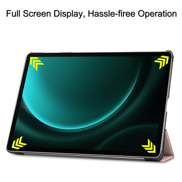 Samsung Galaxy Tab S9 FE Plus Etui Tri-fold Rosa