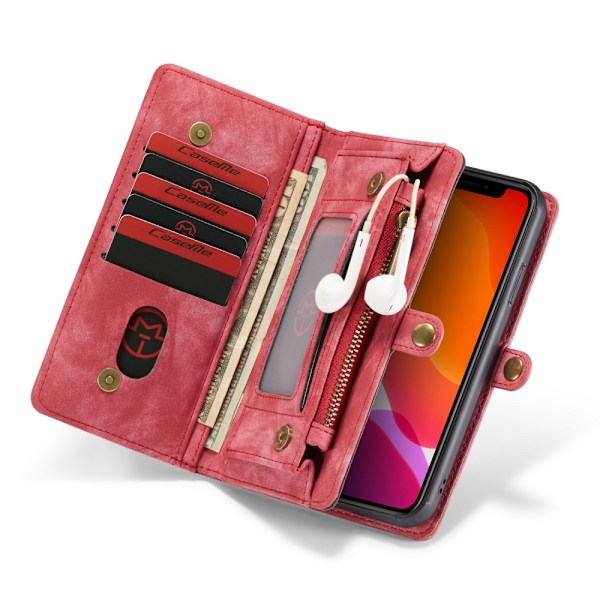 CaseMe Lompakkokotelo Multi-Slot iPhone 11 Punainen