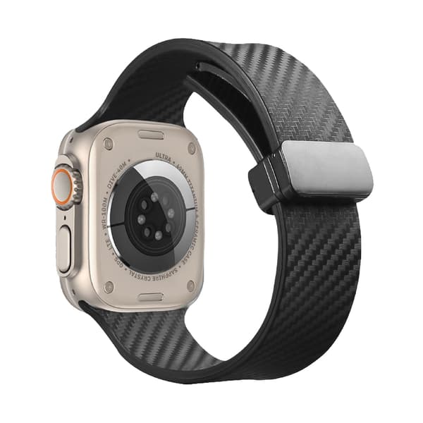 Magnetisk Silikonrem til Apple Watch 38/40/41 mm Carbon