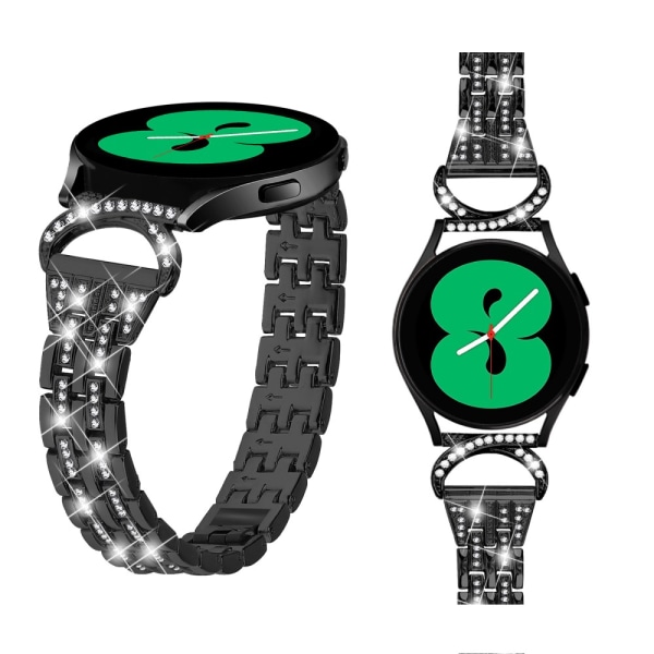 Dual Rhinestone Armbånd Samsung Galaxy Watch 6 Classic 43mm Sort