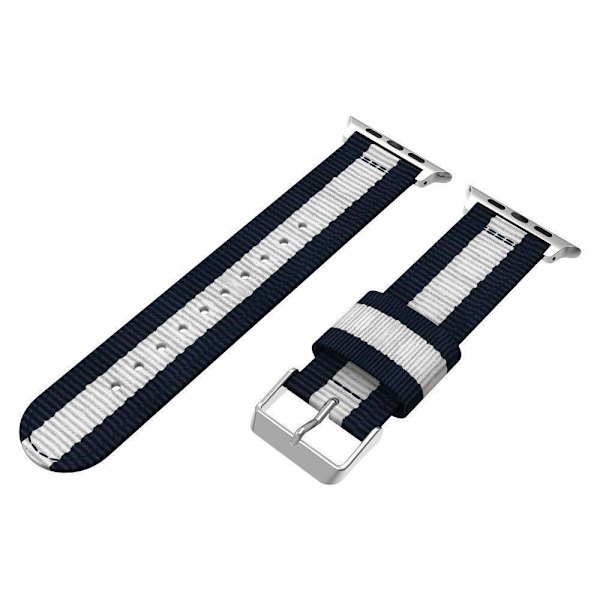 Nylonarmband Apple Watch Series 10 42mm Blå/Vit
