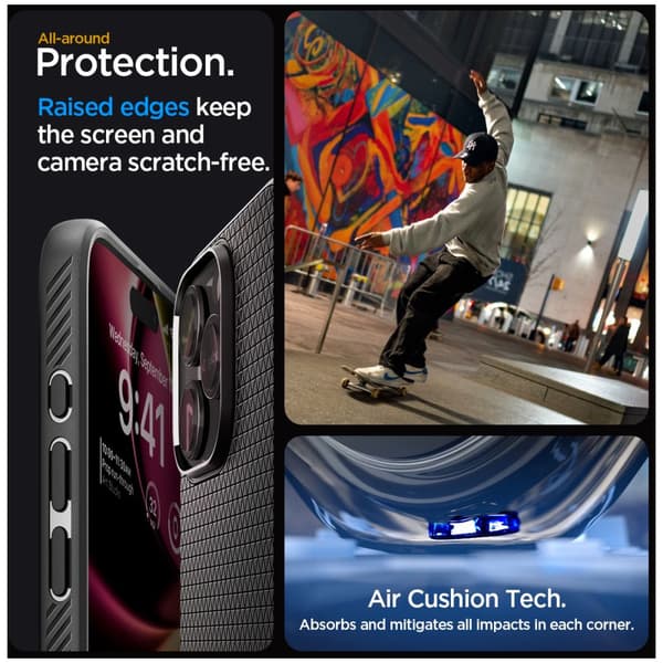 Spigen iPhone 15 Pro Cover Liquid Air Sort
