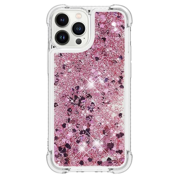 Glitter Bling TPU Skal iPhone 15 Pro Roséguld