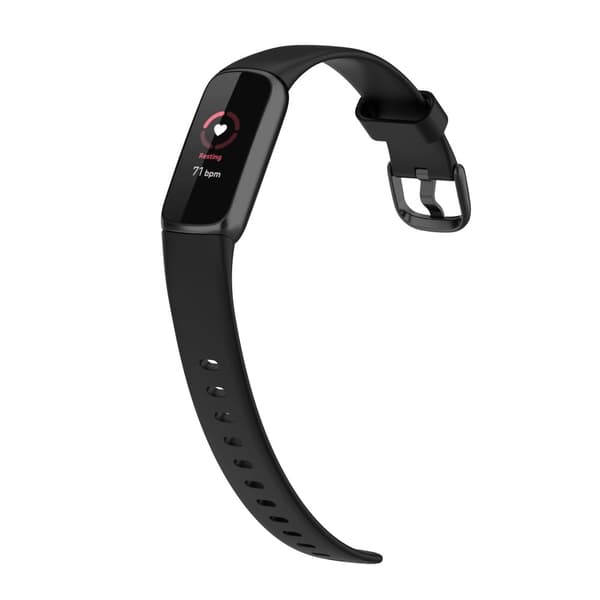Fitbit Luxe silikonearmbånd sort (S)