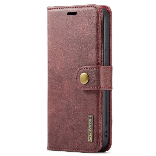DG.MING 2-in-1 Magnet Wallet iPhone 15 Pro Max Red