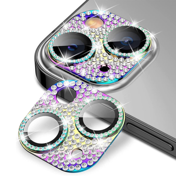 Hat Prince Glitter Kamerabeskyttelse Aluminium iPhone 15/iPhone 15 Plus