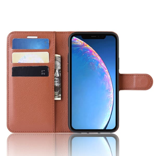 Nahkakotelo iPhone 11 Ruskea