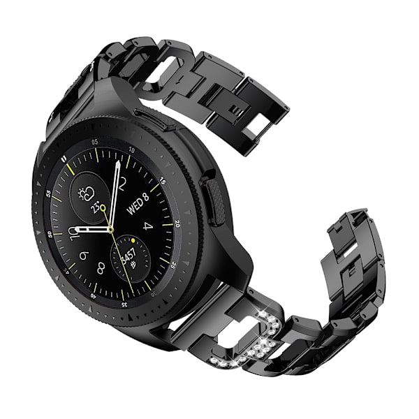 Rhinestone-metallrem Galaxy Watch 42mm Svart
