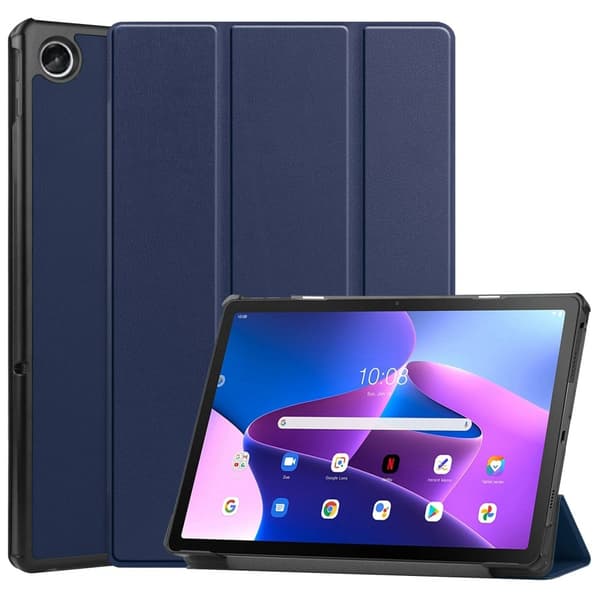 Lenovo Tab M10 Plus (3. sukupolvi) -kotelo, kolminkertainen, tummansininen
