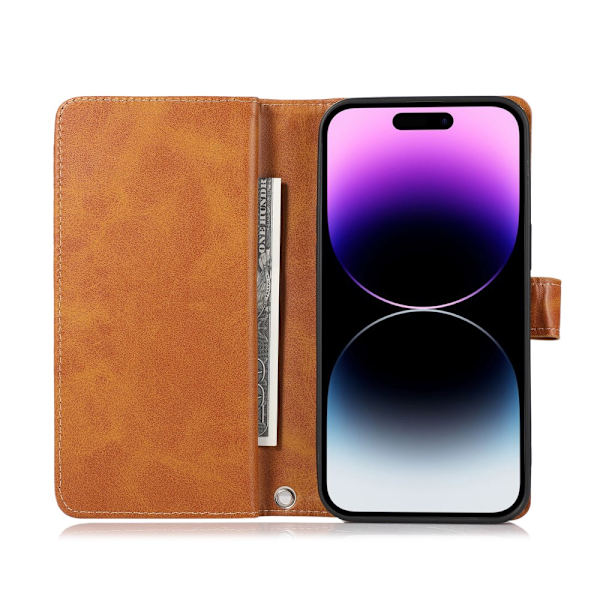 Pungetui Multi-Slot iPhone 16 Pro Cognac