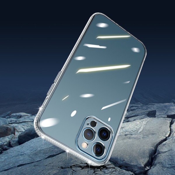 Rhinestone TPU-kotelo iPhone 13 Pro Clear