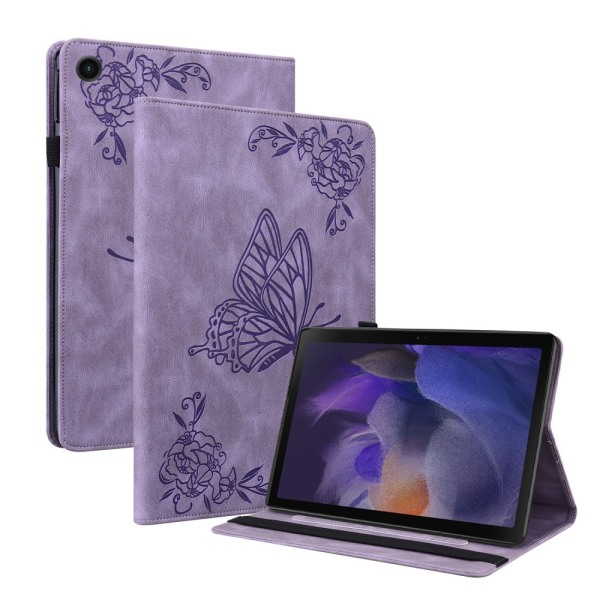 Nahkakotelo Samsung Galaxy Tab A9 Butterflies Purple