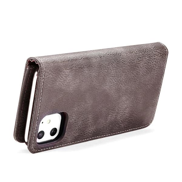 DG.MING 2-in-1 Magnet Wallet iPhone 11 Brown