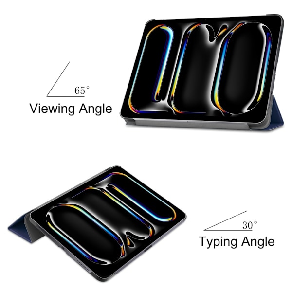 iPad Pro 13 7th Gen (2024) Fodral Tri-fold Mörkblå