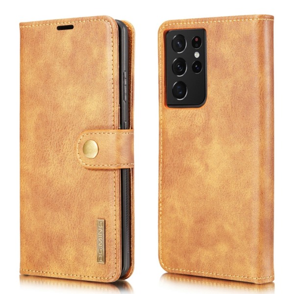DG.MING 2-in-1 Magnet Wallet Samsung Galaxy S21 Ultra Cognac