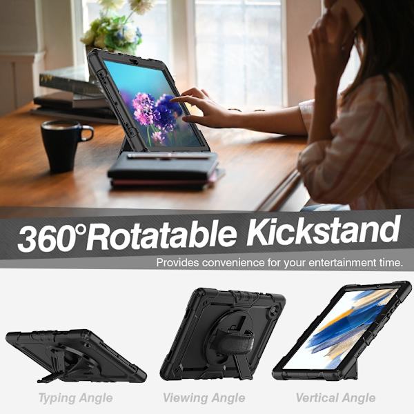 Samsung Galaxy Tab A8 10.5 Stødsikkert Hybridcover Sort