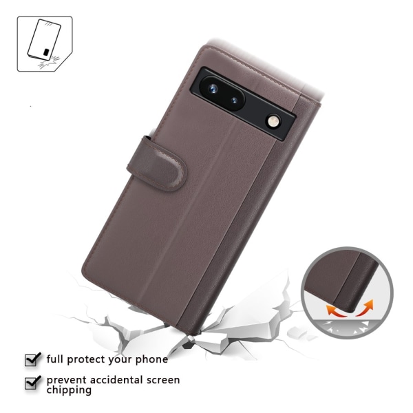 Äkta Läderfodral Google Pixel 7a Brun