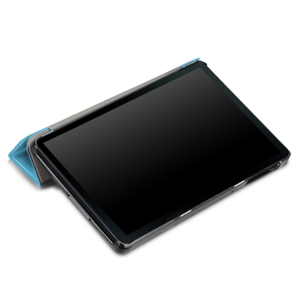 Kolmitaittuva nahkakotelo Samsung Galaxy Tab A 2019, sininen