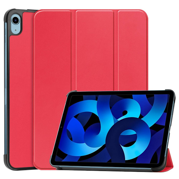 iPad 10.9 2022 (10. sukupolvi) -kotelo, kolminkertainen, punainen