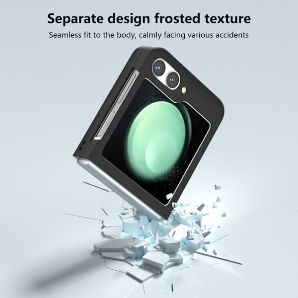 Hårdt cover med gummieret overflade til Samsung Galaxy Z Flip 6 Sort