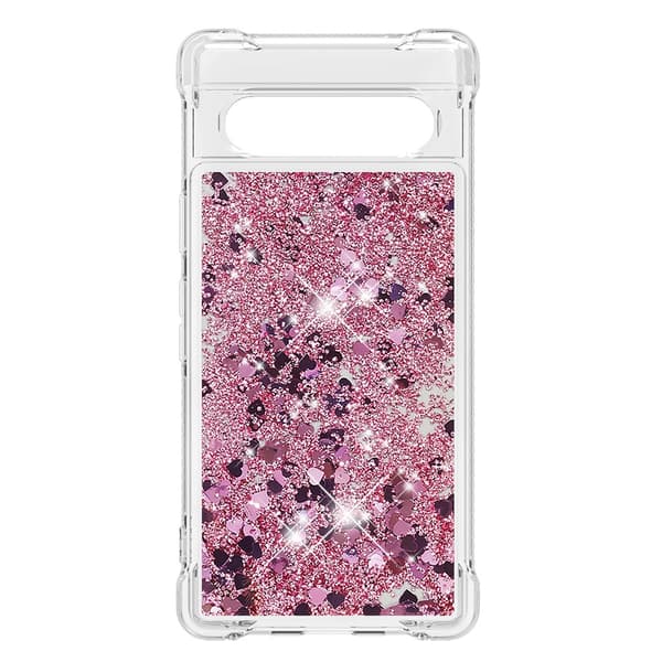 Glitter Bling TPU Skal Google Pixel 7a Roséguld