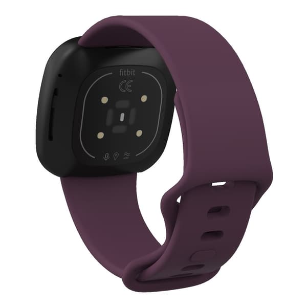 Silikonarmband Fitbit Versa 4/Sense 2 Mörklila (S)