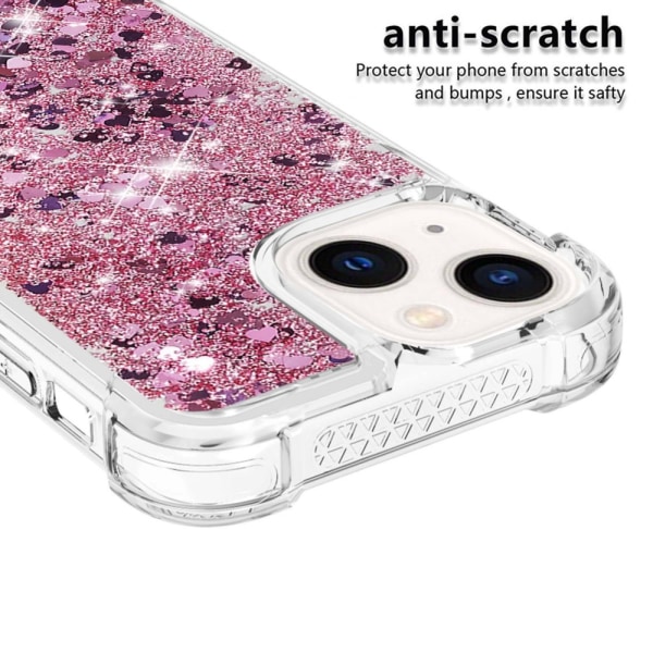 Glitter Bling TPU-kuori iPhone 14 Roséguld