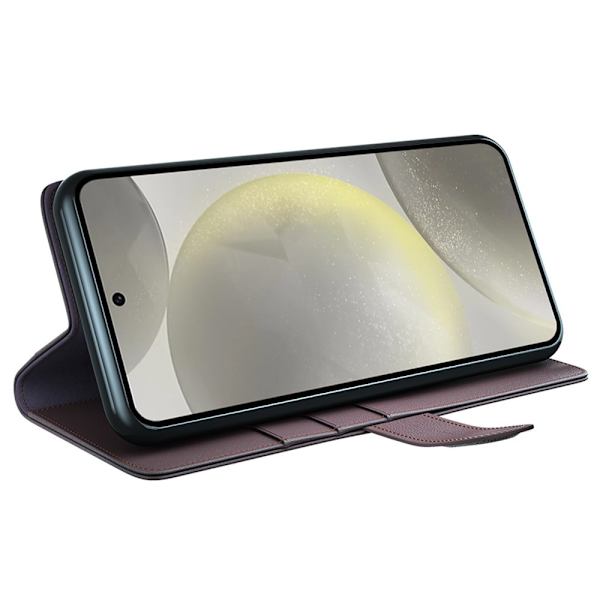 Äkta Läderfodral Samsung Galaxy S24 FE Brun