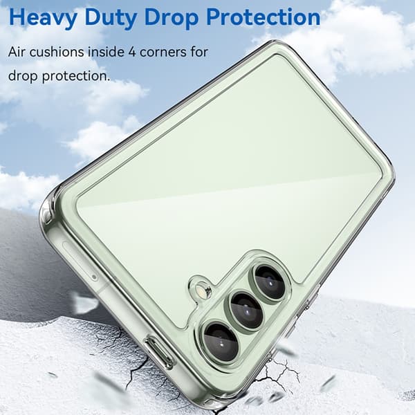 Hybrid Edge Case Samsung Galaxy S24 FE Transparent