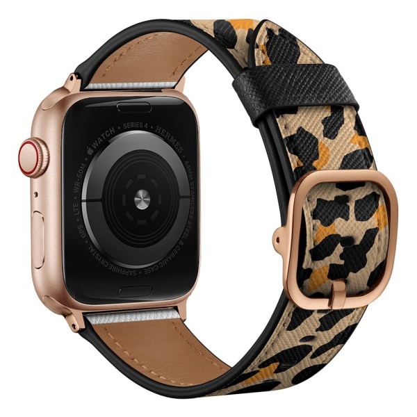 Læderrem Apple Watch Ultra 2 49mm Leopard