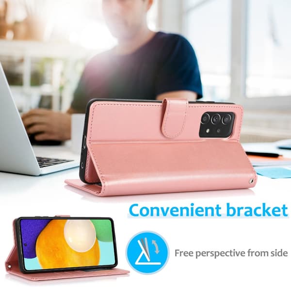 Magnetisk læderpung Samsung Galaxy A53 Roséguld