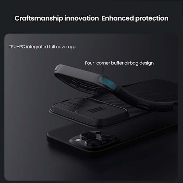 Nillkin CamShield -kuori iPhone 16 Prolle, vihreä