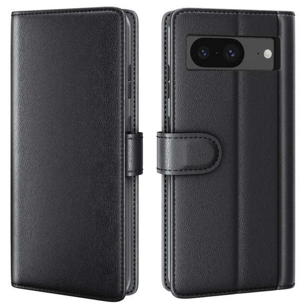 Äkta Läderfodral Google Pixel 8 Svart