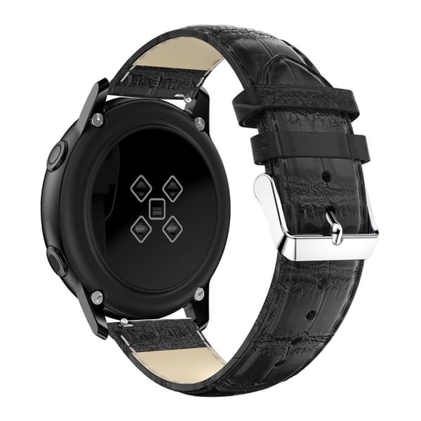Læderrem Krokodille Samsung Galaxy Watch Active Sort