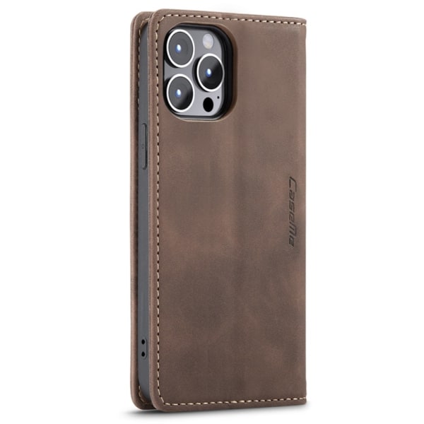 CaseMe Slim Wallet -kotelo iPhone 14 Pro Brown