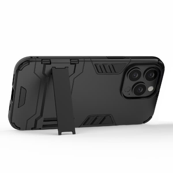 Kickstand-kuori iPhone 13 Prolle, musta