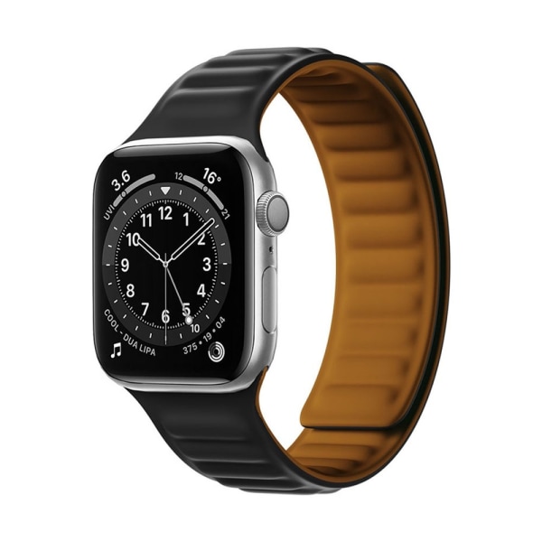 Magnetiskt Silikonarmband Apple Watch 42/44/45/49 mm Svart