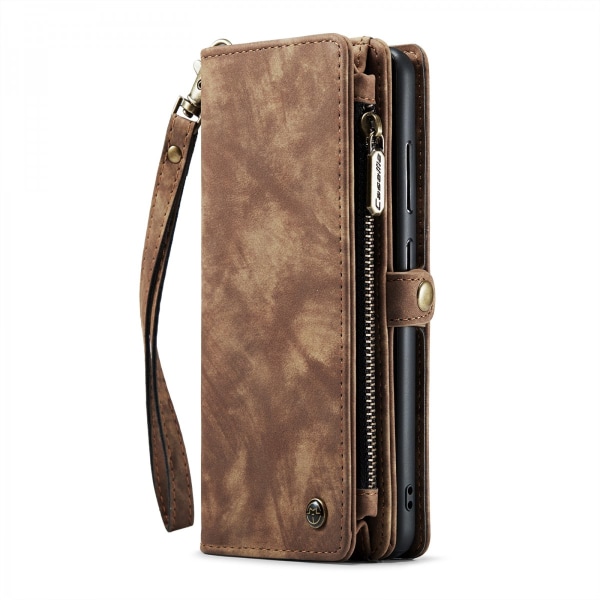 CaseMe Multi-Slot 2 i 1 Plånboksfodral Galaxy S23 Plus Ruskea