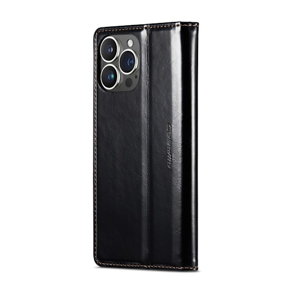 CaseMe Læderetui iPhone 16 Pro Sort