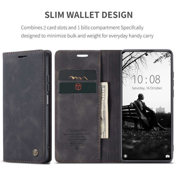 CaseMe Slim Wallet Case Xiaomi 11T/11T Pro Black